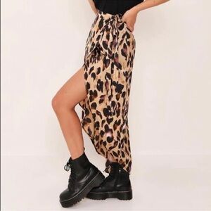 New Choice Women’s Leopard Print Wrap Skirt